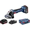 Bosch GWS 18V-7 18V Li-Ion Accu Haakse Slijper Set (2x 4,0Ah) In L-Boxx - 125mm - Koolborstelloos -Tool Verkoop 122a22ed1f60ba59678035764214aada