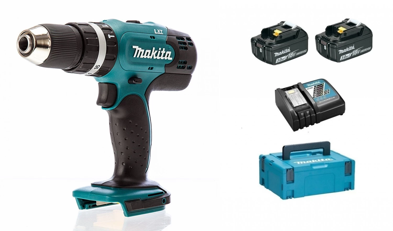 Makita DHP453RFJ 18V Li-Ion Accu Klop-/boormachine Set (2x 3,0Ah Accu) In Mbox 3 Makita DHP453RFJ 18V Li-Ion Accu Klop-/boormachine Set (2x 3,0Ah Accu) In Mbox