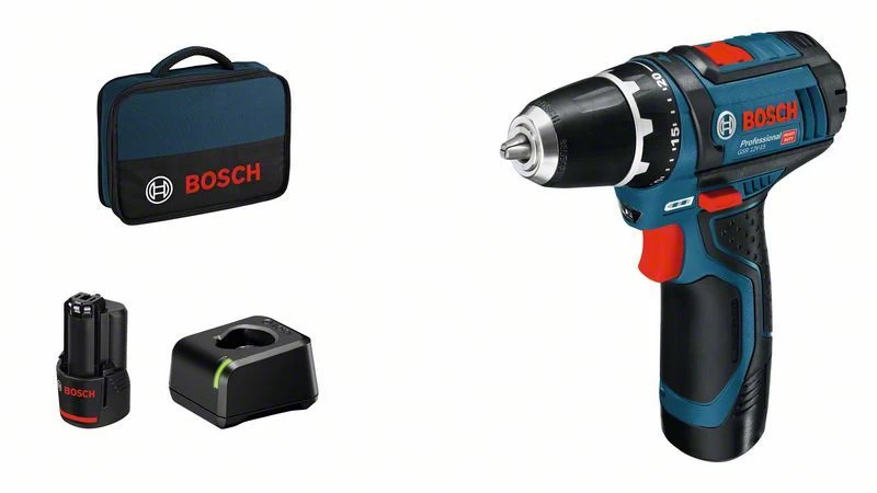 Bosch GSR 12V-15 12V Li-Ion Accu Boor-/schroefmachine Set (2x 2.0Ah Accu) In Toolbag - 060186810F 3 Bosch GSR 12V-15 12V Li-Ion Accu Boor-/schroefmachine Set (2x 2.0Ah Accu) In Toolbag - 060186810F