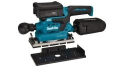 Makita DBO381RTJU 18V Li-ion Accu Vlakschuurmachine Set (2x 5,0Ah) In Mbox Incl. AWS Zender - 93x230mm - Koolborstelloos