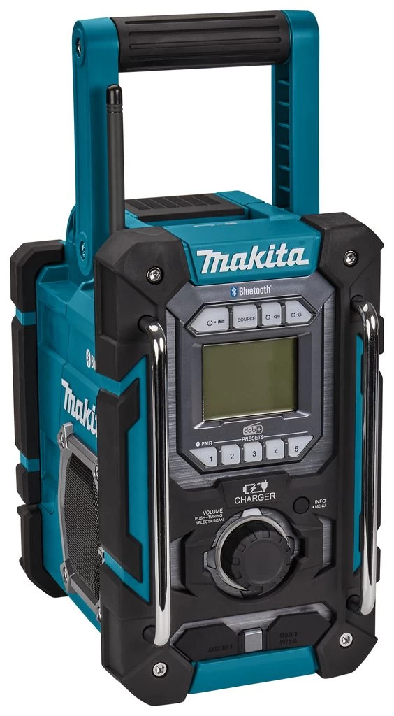 Makita DMR301 10,8-18V Li-Ion Accu Bouwradio - Bluetooth -dab+ - Werkt Op Netstroom & Accu 4 Makita DMR301 10,8-18V Li-Ion Accu Bouwradio - Bluetooth -dab+ - Werkt Op Netstroom & Accu - Afbeelding 2