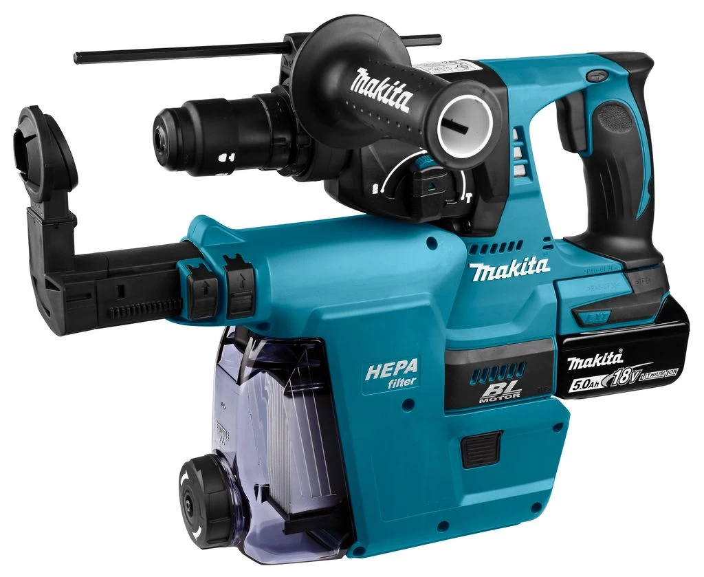 Makita DHR243T3JW 18V Li-Ion Accu SDS-plus Combihamer Incl. Snelspanboorkop En Stofafzuiging Set (3x 5.0Ah Accu) In Mbox - 2J - Koolborstelloos 3 Makita DHR243T3JW 18V Li-Ion Accu SDS-plus Combihamer Incl. Snelspanboorkop En Stofafzuiging Set (3x 5.0Ah Accu) In Mbox - 2J - Koolborstelloos