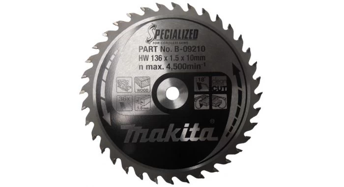 Makita B-09210 Specialized Cirkelzaagblad - 136 X 10 X 36T - Hout 3 Makita B-09210 Specialized Cirkelzaagblad - 136 X 10 X 36T - Hout