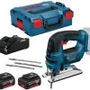Bosch GST 18 V-LI B 18V Li-Ion Accu Decoupeerzaag Set (2x 4.0Ah Accu) In L-boxx + Zaagbladen - 06015A6106 1 Bosch GST 18 V-LI B 18V Li-Ion Accu Decoupeerzaag Set (2x 4.0Ah Accu) In L-boxx + Zaagbladen - 06015A6106 -Tool Verkoop 5cd48dd1cfaad9813e06a58b6fa5ac52