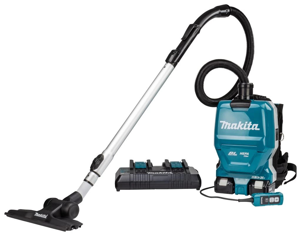 Makita DVC261TX11 2x18V Li-Ion Accu Rugstofzuiger Set (2x 5,0Ah) Incl. Accessoires - 120m³/uur - Koolborstelloos 3 Makita DVC261TX11 2x18V Li-Ion Accu Rugstofzuiger Set (2x 5,0Ah) Incl. Accessoires - 120m³/uur - Koolborstelloos