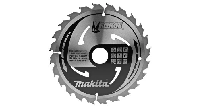 Makita B-08056 Mforce Cirkelzaagblad - 190 X 30 X 24T - Hout 3 Makita B-08056 Mforce Cirkelzaagblad - 190 X 30 X 24T - Hout