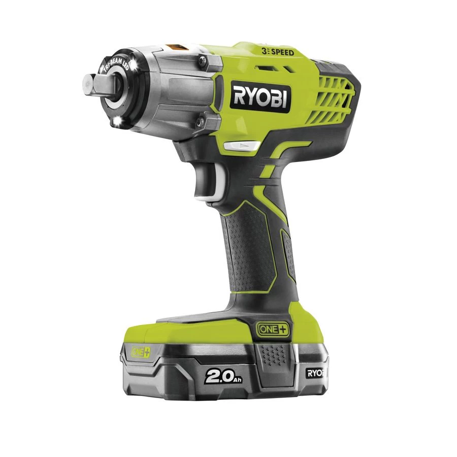 Ryobi R18IW3-120S ONE+ 18V Li-ion Accu Slagmoersleutel Set (1x 2.0ah Accu) In Tas - 400mm - 1/2'' 4 Ryobi R18IW3-120S ONE+ 18V Li-ion Accu Slagmoersleutel Set (1x 2.0ah Accu) In Tas - 400mm - 1/2'' - Afbeelding 2