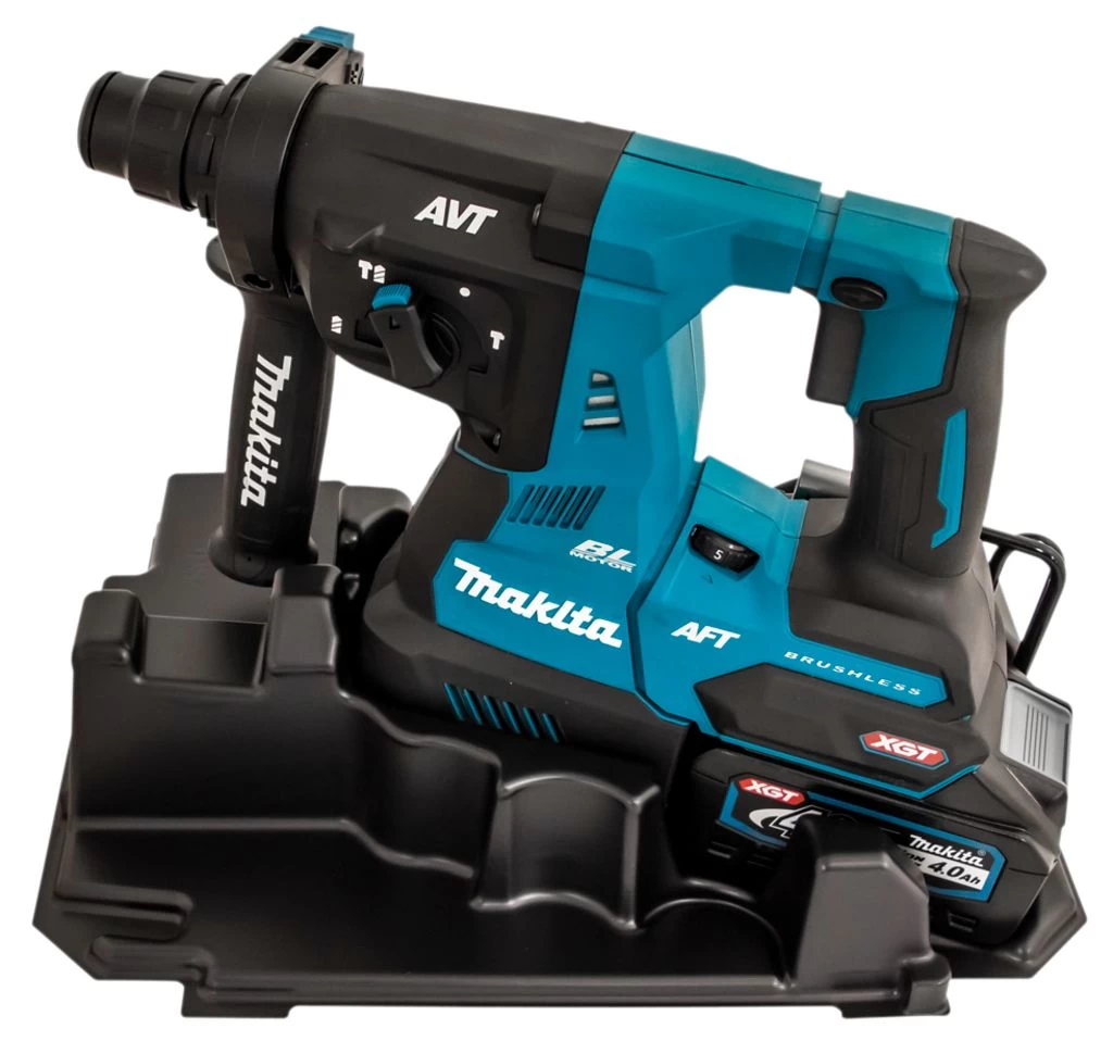 Makita HR004GM202 XGT 40V Max Li-Ion Accu SDS-Plus Combihamer Set (2x 4,0Ah) Incl. Stofafzuigsysteem In Mbox - 2,9J - Koolborstelloos 8 Makita HR004GM202 XGT 40V Max Li-Ion Accu SDS-Plus Combihamer Set (2x 4,0Ah) Incl. Stofafzuigsysteem In Mbox - 2,9J - Koolborstelloos - Afbeelding 6