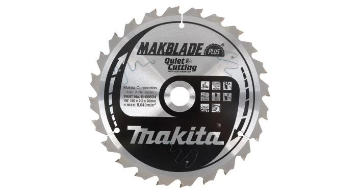 Makita B-08604 Makblade+ Cirkelzaagblad - 190 X 20 X 24T - Hout / MDF / Laminaat 3 Makita B-08604 Makblade+ Cirkelzaagblad - 190 X 20 X 24T - Hout / MDF / Laminaat