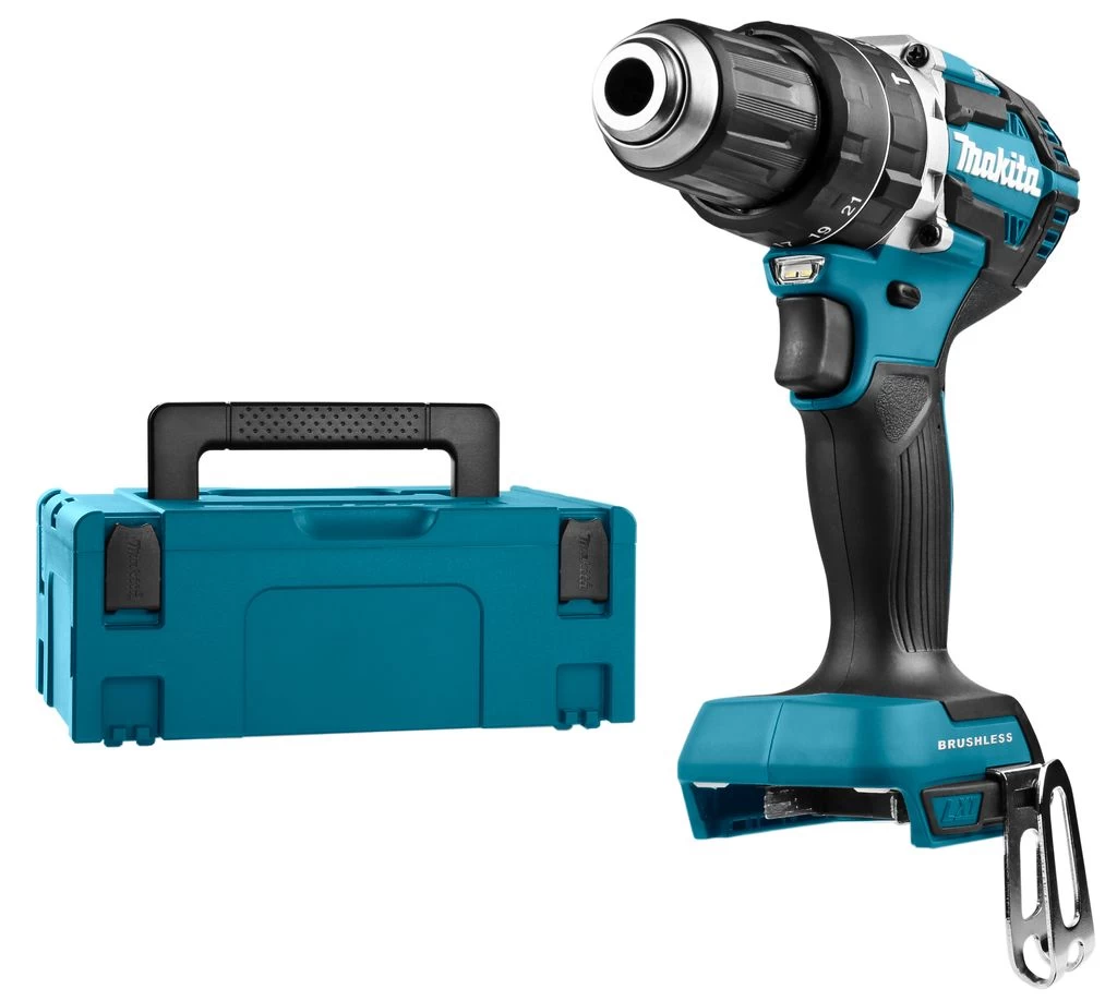 Makita DHP484RTJ 18V Li-Ion Accu Klopboor-/schroefmachine Set (2x 5.0Ah Accu) In Mbox - Koolborstelloos 4 Makita DHP484RTJ 18V Li-Ion Accu Klopboor-/schroefmachine Set (2x 5.0Ah Accu) In Mbox - Koolborstelloos - Afbeelding 2