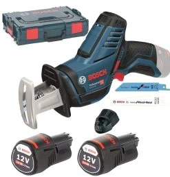 Bosch GSA 12V-14 12V Li-Ion Accu Reciprozaag Set (2x 3.0Ah Accu) In L-Boxx - Snelwissel - 060164L976