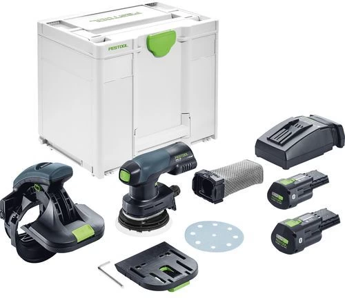 Festool ES-ETSC 125 3,0 I-Plus 18V Li-Ion Accu Kantenschuurmachine Set (2x 3,0Ah) In Systainer - 125mm - 577697 3 Festool ES-ETSC 125 3,0 I-Plus 18V Li-Ion Accu Kantenschuurmachine Set (2x 3,0Ah) In Systainer - 125mm - 577697