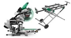 HiKOKI C3610DRAW4WZ Accu Afkortzaag 36V / 255 Mm - Exclusief Lader En Accu's - Incl Onderstel 712650