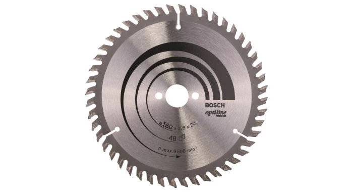 Bosch 2608640732 Optiline Cirkelzaagblad - 160 X 20 X 48T - Hout 3 Bosch 2608640732 Optiline Cirkelzaagblad - 160 X 20 X 48T - Hout