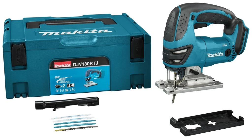 Makita DJV180RTJ 18V Li-Ion Accu Decoupeerzaag Set (2x 5.0Ah Accu) In Mbox - D-greep - Variabel 4 Makita DJV180RTJ 18V Li-Ion Accu Decoupeerzaag Set (2x 5.0Ah Accu) In Mbox - D-greep - Variabel - Afbeelding 2
