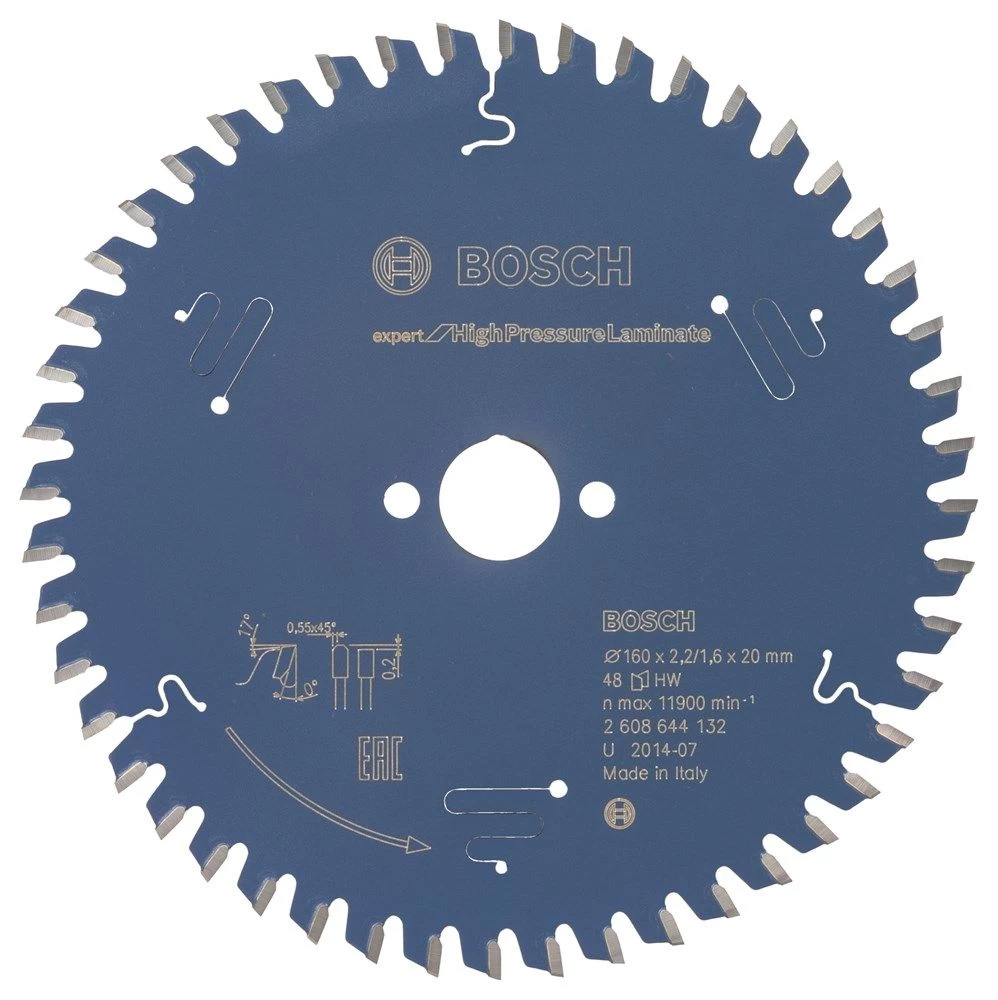 Bosch 2608644132 Expert Cirkelzaagblad - 160 X 20 X 48T - Laminaat / Trespa - Carbide 3 Bosch 2608644132 Expert Cirkelzaagblad - 160 X 20 X 48T - Laminaat / Trespa - Carbide