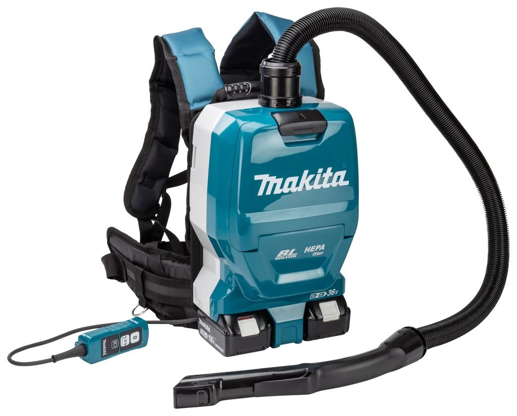 Makita DVC261TX11 2x18V Li-Ion Accu Rugstofzuiger Set (2x 5,0Ah) Incl. Accessoires - 120m³/uur - Koolborstelloos 16 Makita DVC261TX11 2x18V Li-Ion Accu Rugstofzuiger Set (2x 5,0Ah) Incl. Accessoires - 120m³/uur - Koolborstelloos - Afbeelding 14