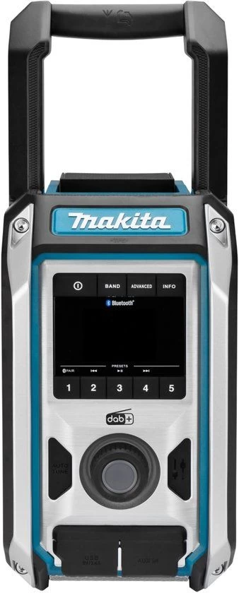 Makita DMR115 10,8-18V Li-Ion Accu Bouwradio - DAB+ - Bluetooth - Werkt Op Netstroom & Accu 4 Makita DMR115 10,8-18V Li-Ion Accu Bouwradio - DAB+ - Bluetooth - Werkt Op Netstroom & Accu - Afbeelding 2