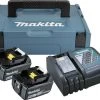 Makita 197624-2 18V Li-ion Accu Starterset (2x 5.0Ah) + Lader In Mbox 2 Makita 197624-2 18V Li-ion Accu Starterset (2x 5.0Ah) + Lader In Mbox -Tool Verkoop d68a6e432e2692ba2bce5106f0b7d943