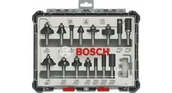 Bosch 2607017473 15-delige Frezenset In Cassette - 1/4"